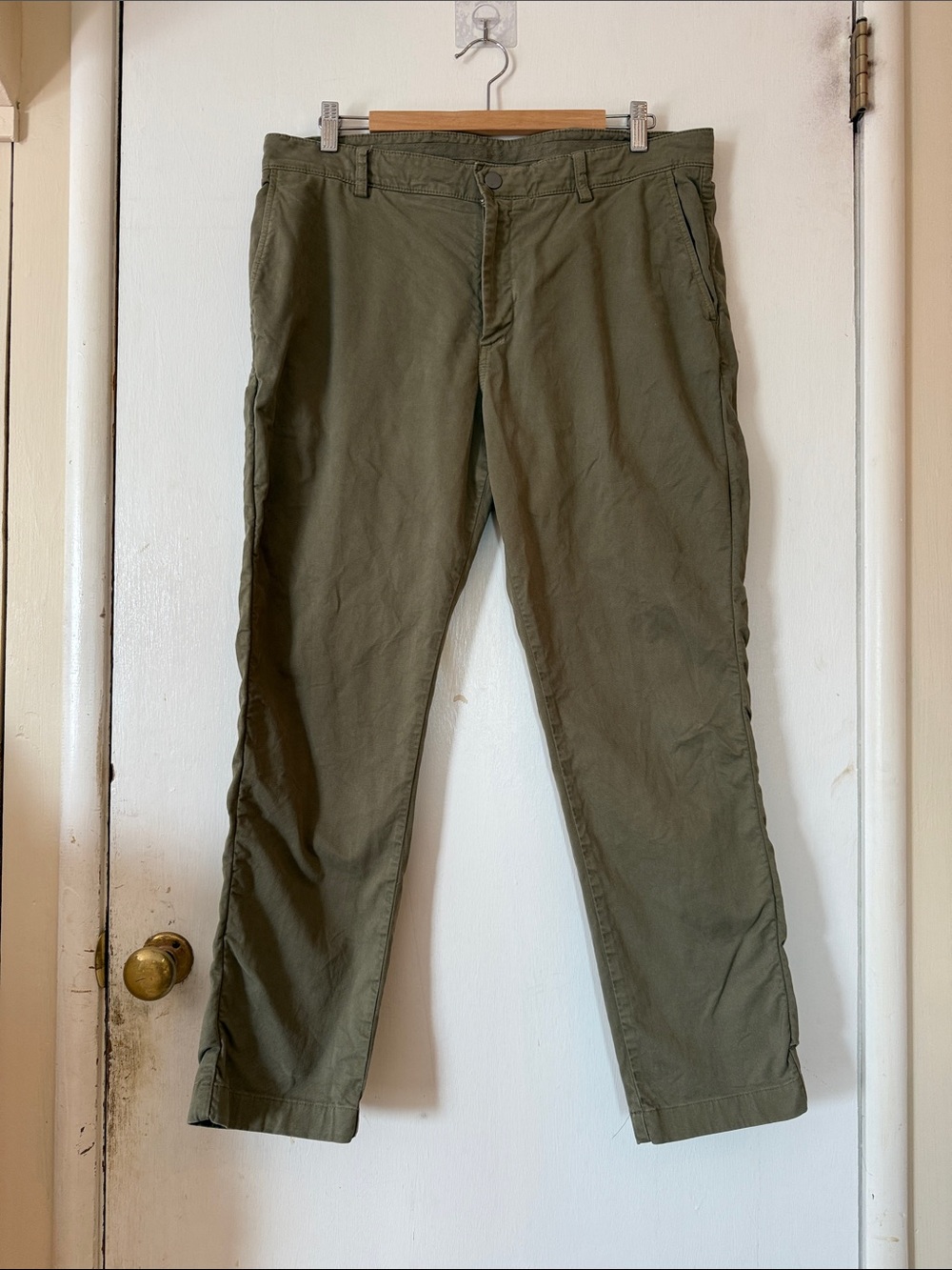 Spoke Heroes Men's Olive Classic Cotton Chino Pants Build B | Men's 35W